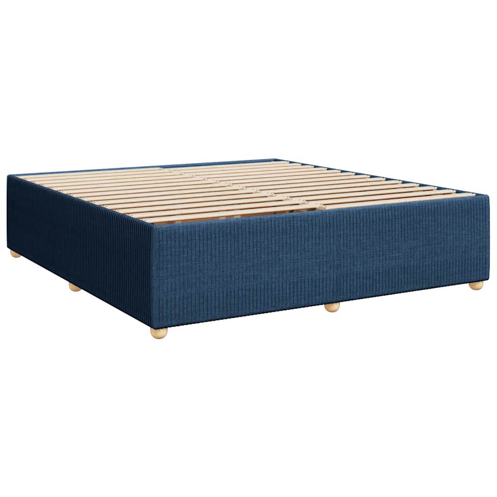 vidaXL Cadru de pat fără saltea, albastru, 180x200 cm, textil