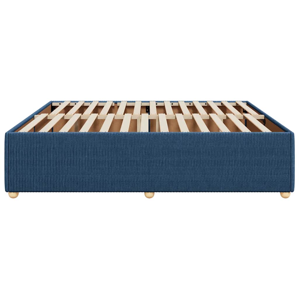 vidaXL Cadru de pat fără saltea, albastru, 180x200 cm, textil