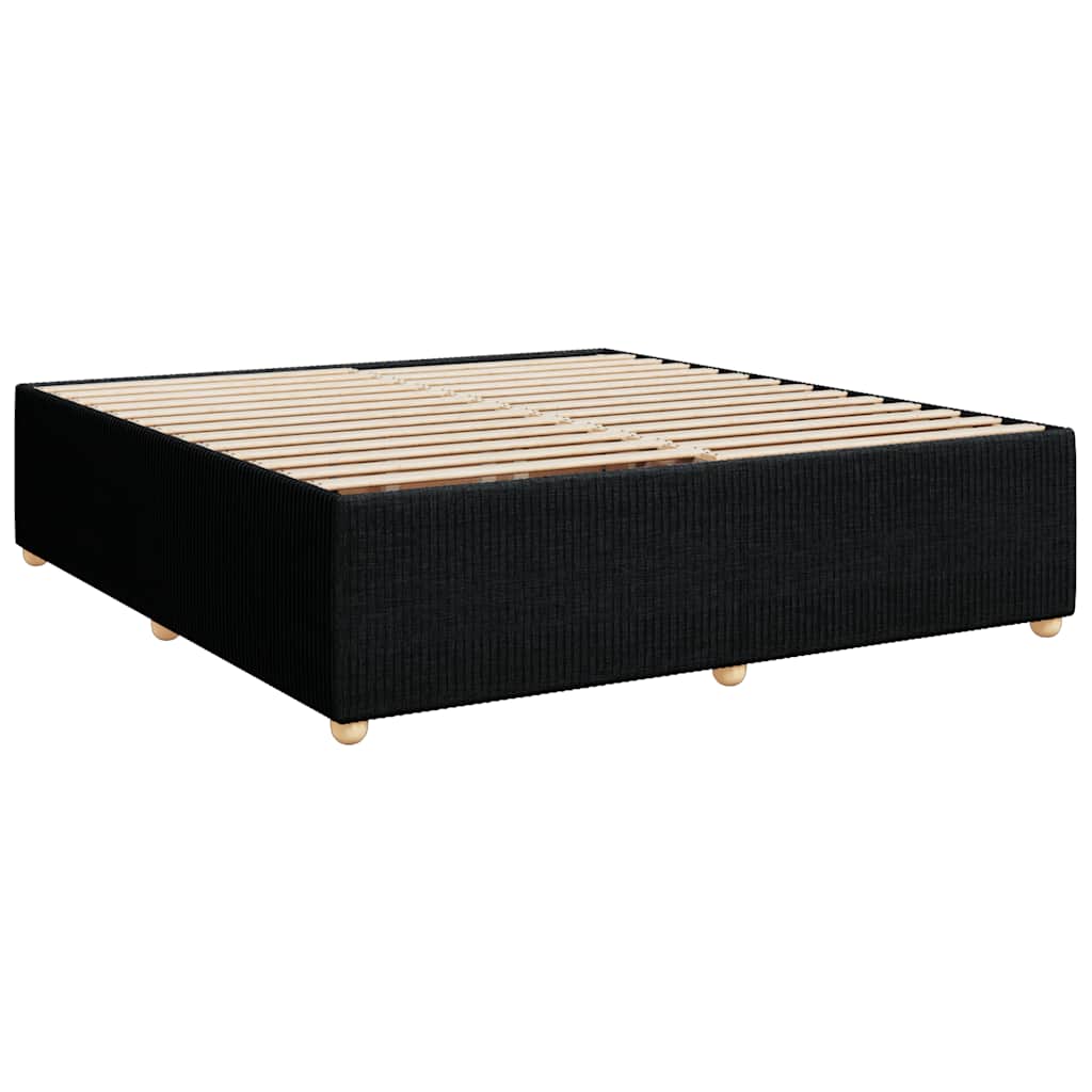 vidaXL Cadru de pat fără saltea, negru, 200x200 cm, textil vidaXL Cadru de pat fără saltea, negru, 200x200 cm, textil