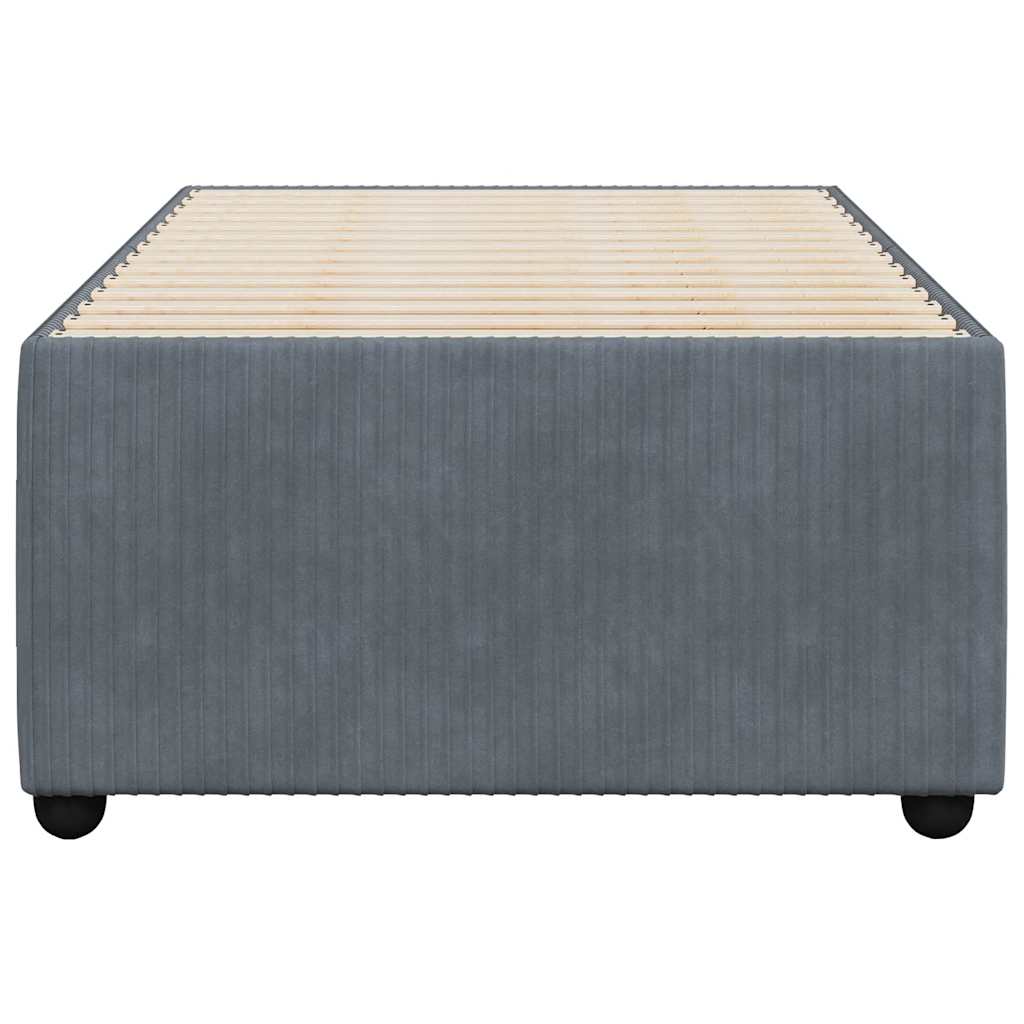 vidaXL Cadru de pat fără saltea, gri închis, 80x200 cm, catifea vidaXL Cadru de pat fără saltea, gri închis, 80x200 cm, catifea