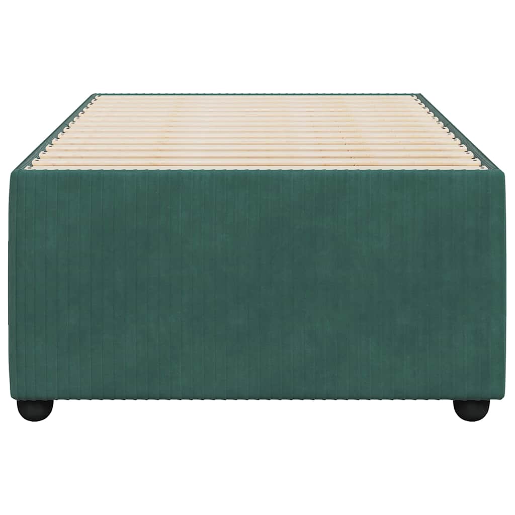 vidaXL Cadru de pat fără saltea, verde închis, 80x200 cm, catifea vidaXL Cadru de pat fără saltea, verde închis, 80x200 cm, catifea