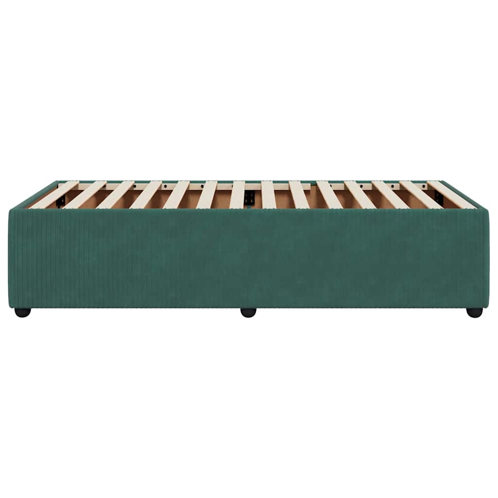 vidaXL Cadru de pat fără saltea, verde închis, 80x200 cm, catifea vidaXL Cadru de pat fără saltea, verde închis, 80x200 cm, catifea