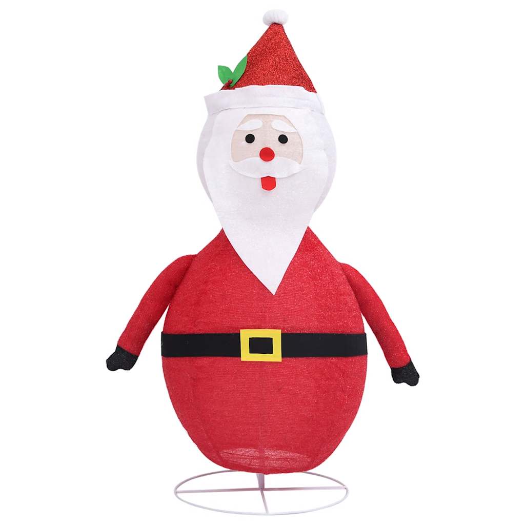 vidaXL Figurină Moș Crăciun decorativă cu LED, 90 cm, țesătură lux