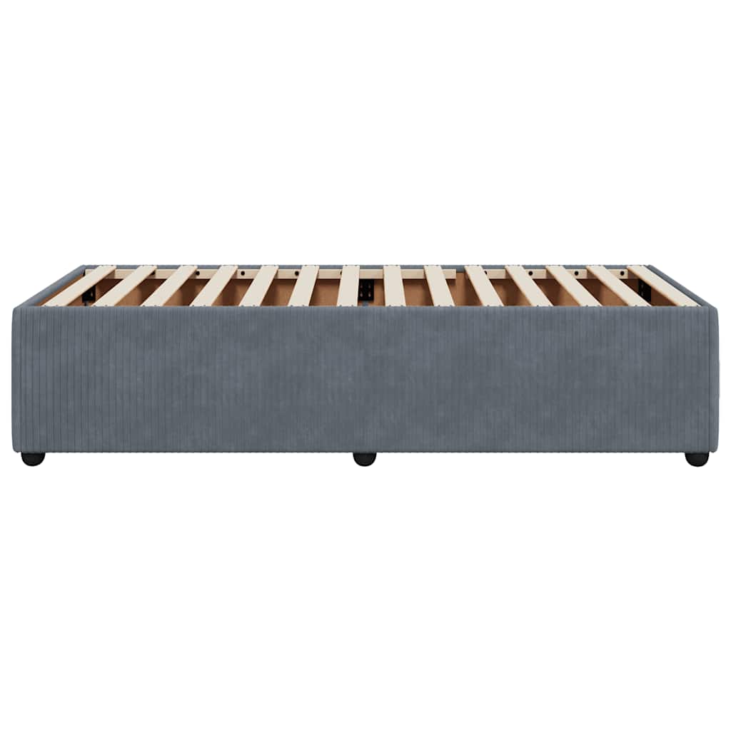 vidaXL Cadru de pat fără saltea, gri închis, 100x200 cm, catifea