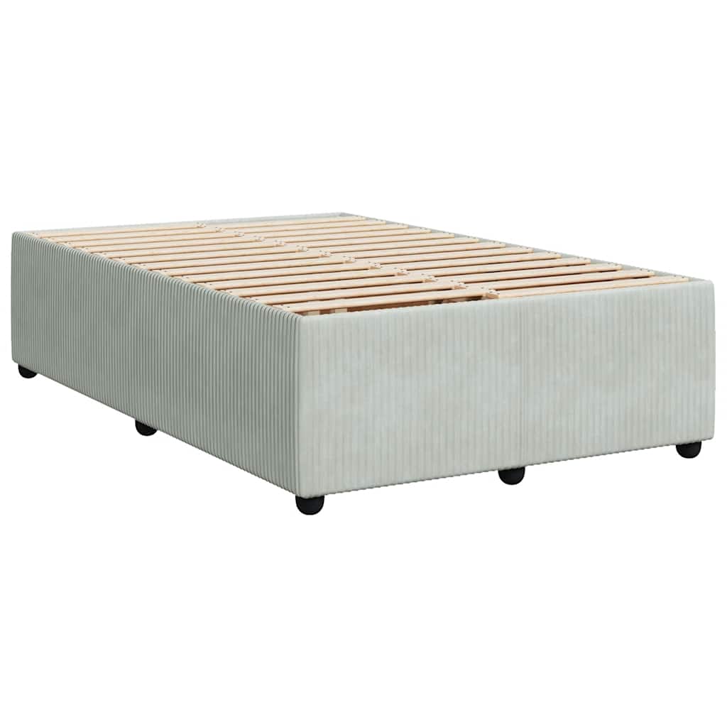 vidaXL Cadru de de pat fără saltea Gri deschis 120x190 cm catifea