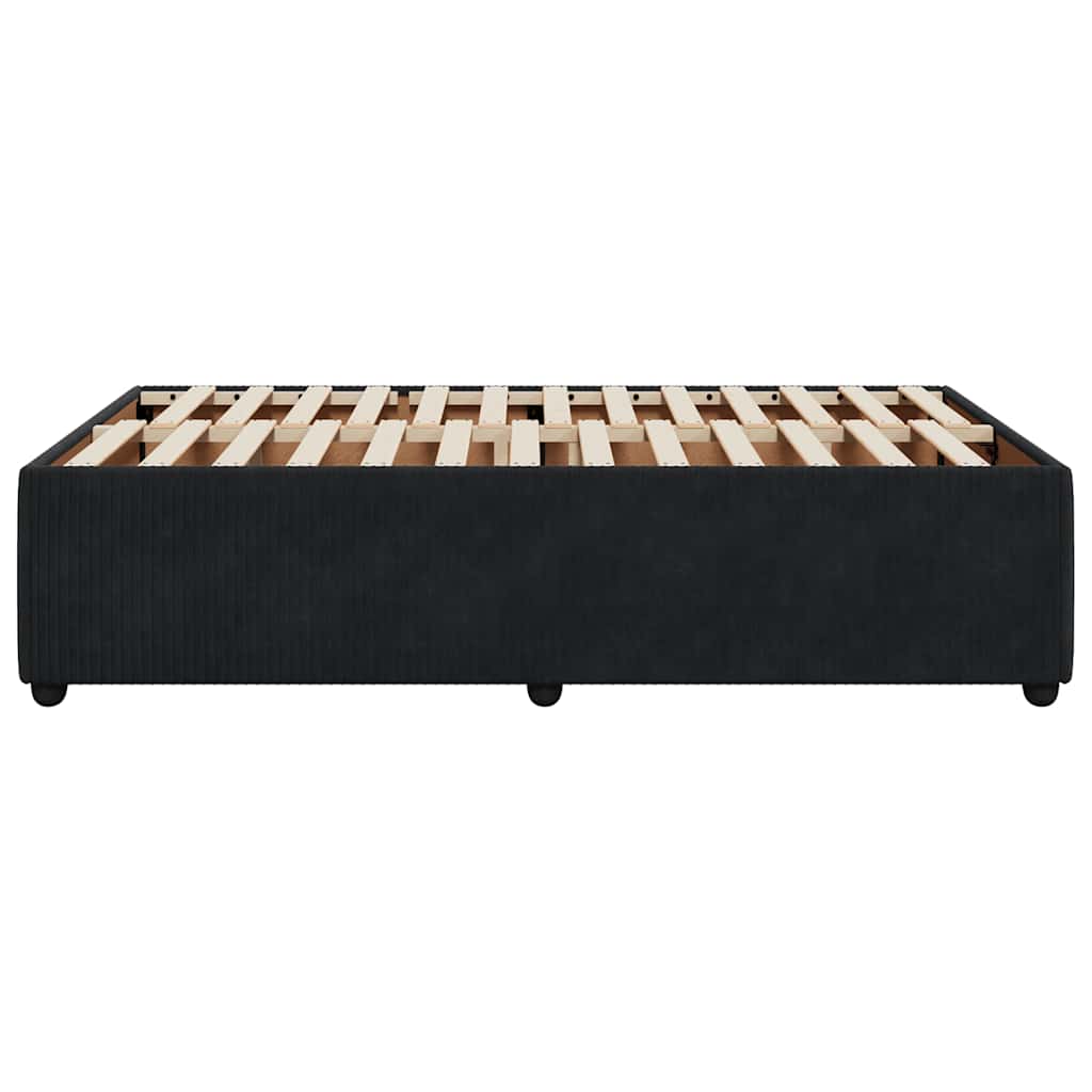 vidaXL Cadru de pat fără saltea Negru 120x190 cm catifea