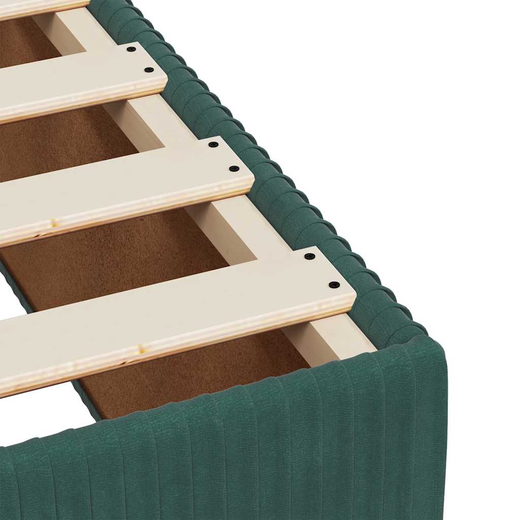 vidaXL Cadru de pat fără saltea verde închis 120x190 cm catifea