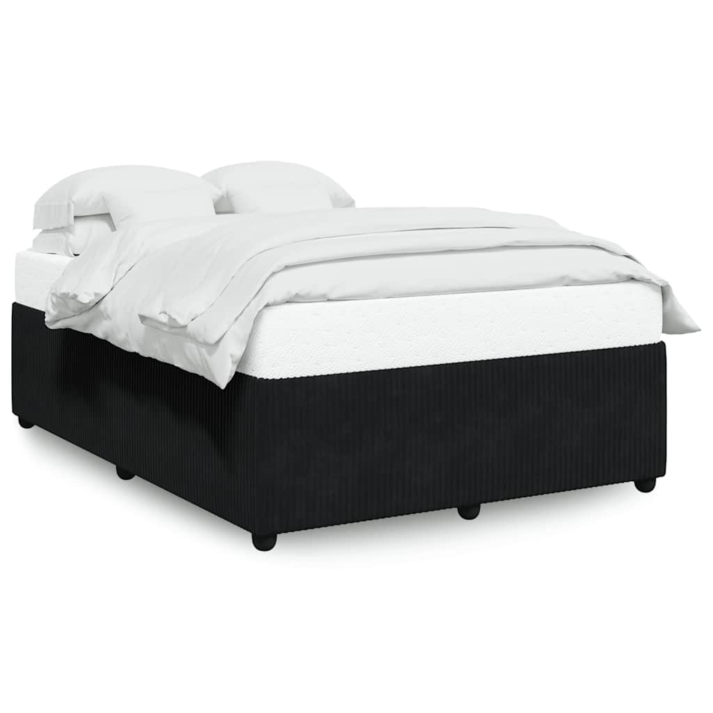 vidaXL Cadru de pat fără saltea, negru, 140x190 cm, catifea vidaXL Cadru de pat fără saltea, negru, 140x190 cm, catifea