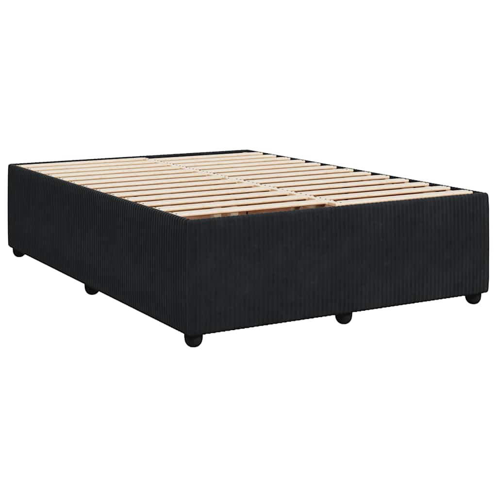 vidaXL Cadru de pat fără saltea, negru, 140x190 cm, catifea vidaXL Cadru de pat fără saltea, negru, 140x190 cm, catifea