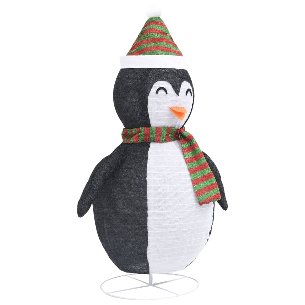 vidaXL Figurină pinguin decorativă Crăciun, LED, 120 cm, țesătură lux