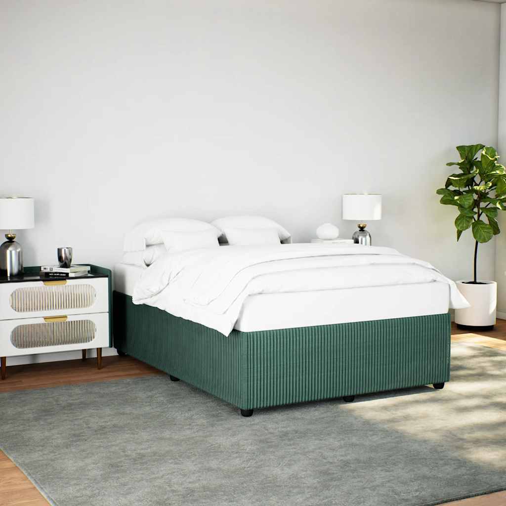 vidaXL Cadru de pat fără saltea, verde închis, 160x200 cm, catifea vidaXL Cadru de pat fără saltea, verde închis, 160x200 cm, catifea
