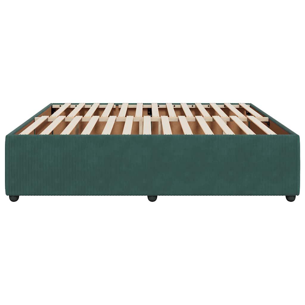 vidaXL Cadru de pat fără saltea, verde închis, 180x200 cm, catifea vidaXL Cadru de pat fără saltea, verde închis, 180x200 cm, catifea