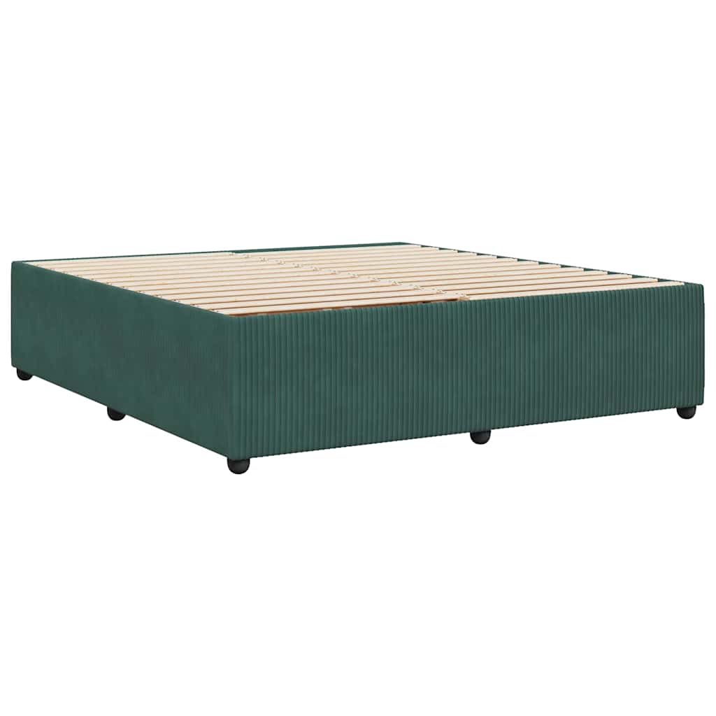 vidaXL Cadru de pat fără saltea, verde închis, 180x200 cm, catifea vidaXL Cadru de pat fără saltea, verde închis, 180x200 cm, catifea