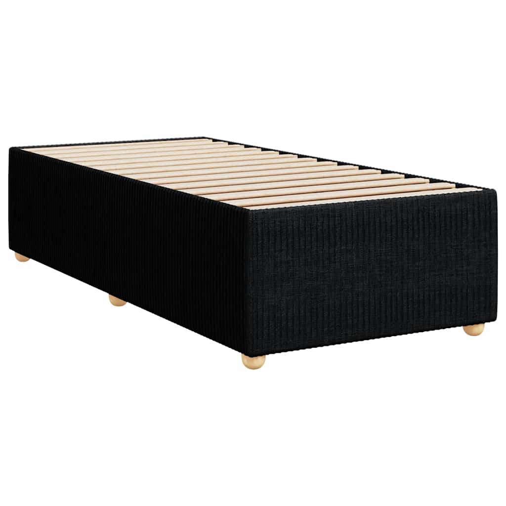 vidaXL Cadru de pat de o persoană, negru, textil