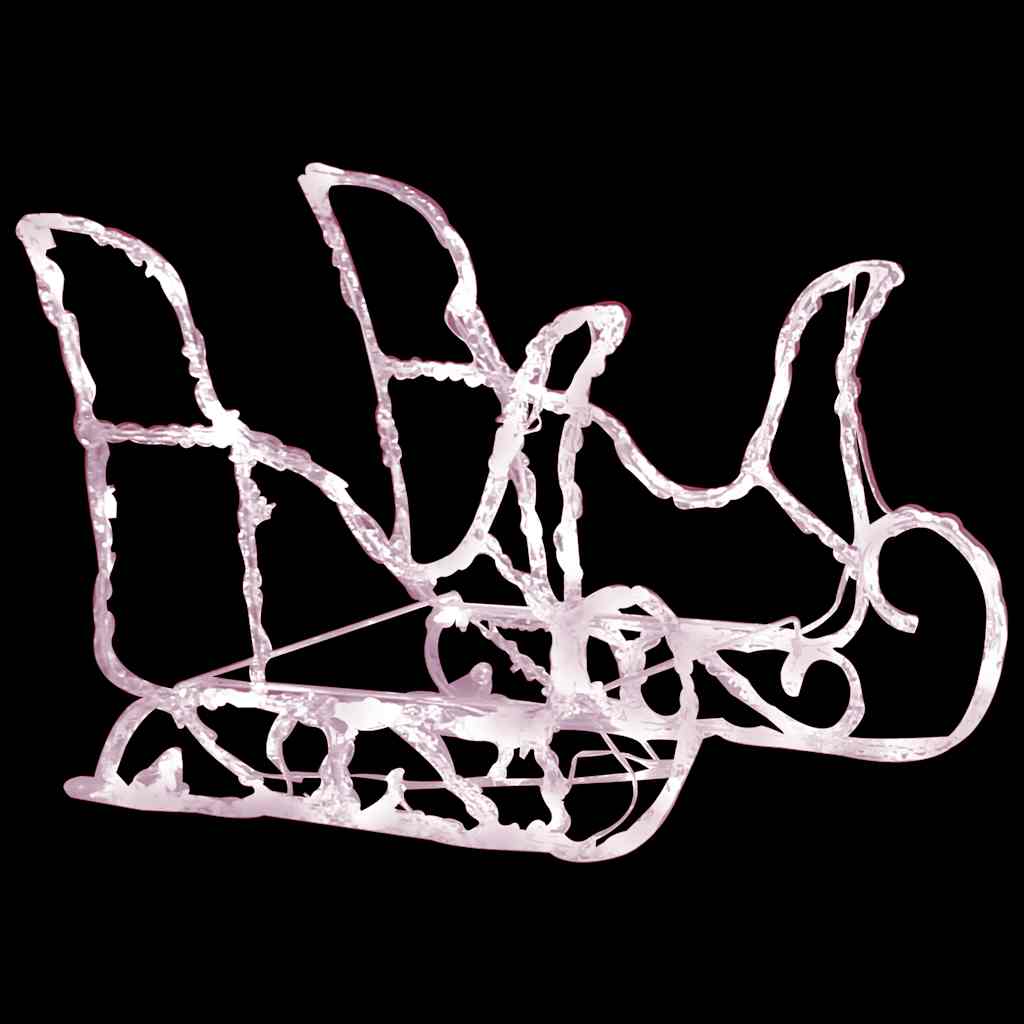 vidaXL Decorațiune de Crăciun reni și sanie 160 LED-uri 130 cm acril