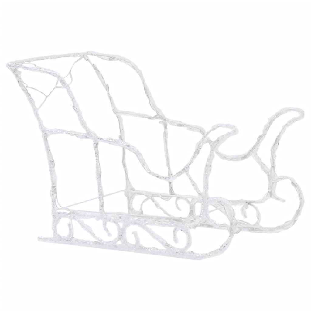 vidaXL Decorațiune de Crăciun cu reni și sanie, 280x28x55, acril