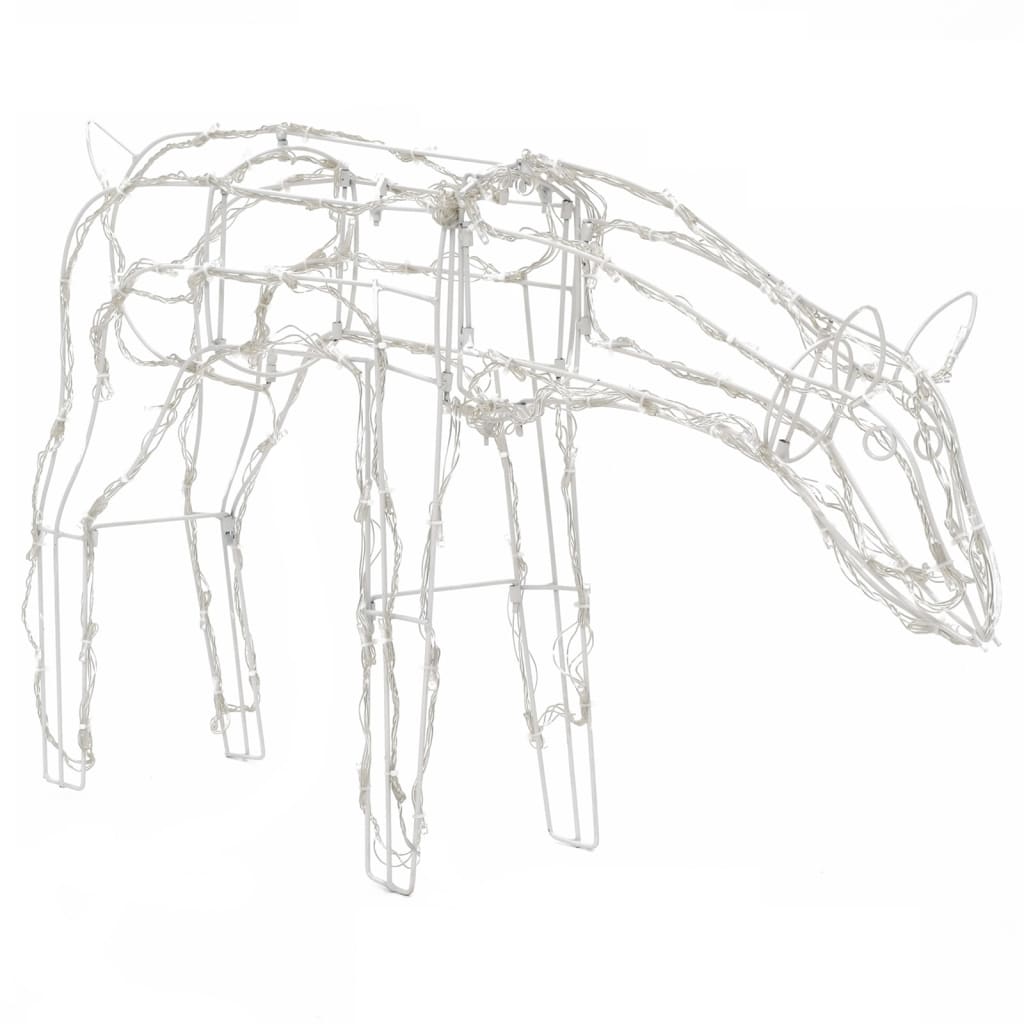 vidaXL Instalație de lumini de Crăciun cu reni, 3 piese, 229 LED-uri