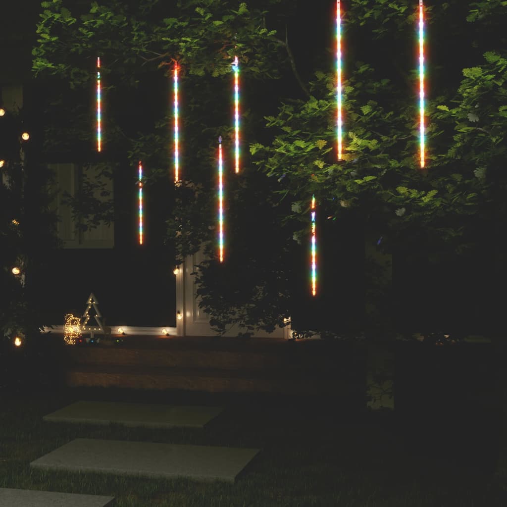 vidaXL Lumini de meteoriți 8 buc. colorat 50 cm 288 LED-uri int./ext. vidaXL Lumini de meteoriți 8 buc. colorat 50 cm 288 LED-uri int./ext.