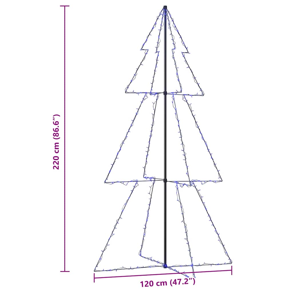 vidaXL Brad Crăciun conic, 300 LED-uri, 120x220 cm, interior&exterior vidaXL Brad Crăciun conic, 300 LED-uri, 120x220 cm, interior&exterior