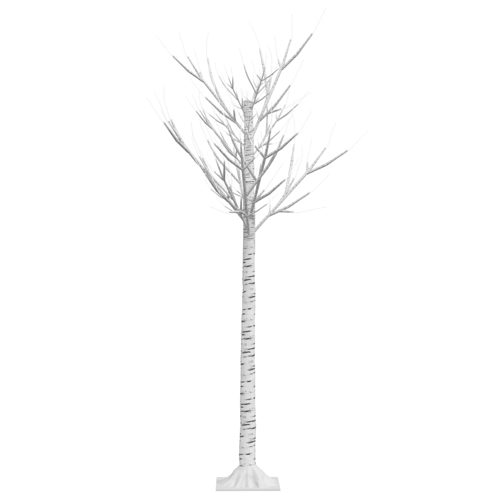 vidaXL Pom de Crăciun, 140 LED-uri, alb cald, 1,5 m, salcie, int./ext.