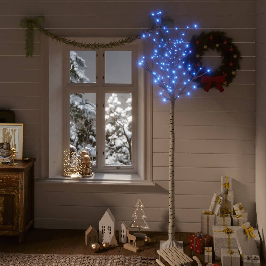 vidaXL Pom Crăciun 200 LED-uri albastru 2,2 m salcie interior/exterior vidaXL Pom Crăciun 200 LED-uri albastru 2,2 m salcie interior/exterior