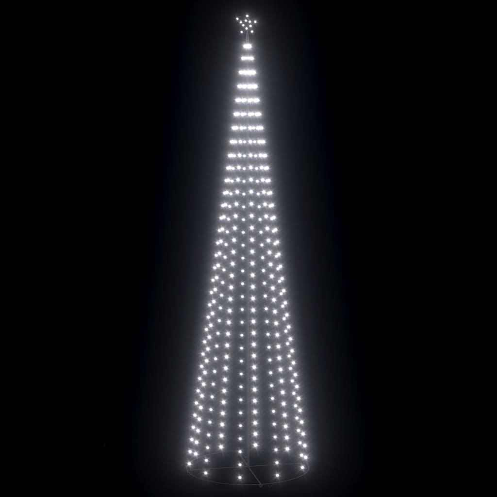 vidaXL Decorațiune brad Crăciun conic 752 LED-uri alb rece 160x500 cm vidaXL Decorațiune brad Crăciun conic 752 LED-uri alb rece 160x500 cm