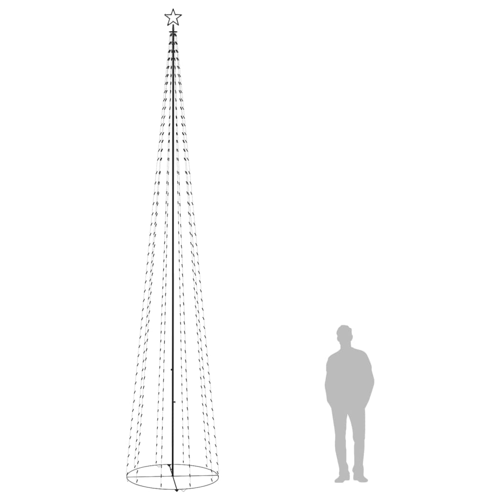 vidaXL Decorațiune brad Crăciun conic 752 LED-uri alb rece 160x500 cm vidaXL Decorațiune brad Crăciun conic 752 LED-uri alb rece 160x500 cm
