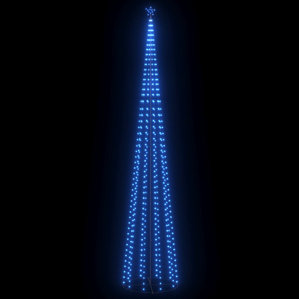 vidaXL Decorațiune brad Crăciun conic 752 LED-uri albastru 160x500 cm vidaXL Decorațiune brad Crăciun conic 752 LED-uri albastru 160x500 cm