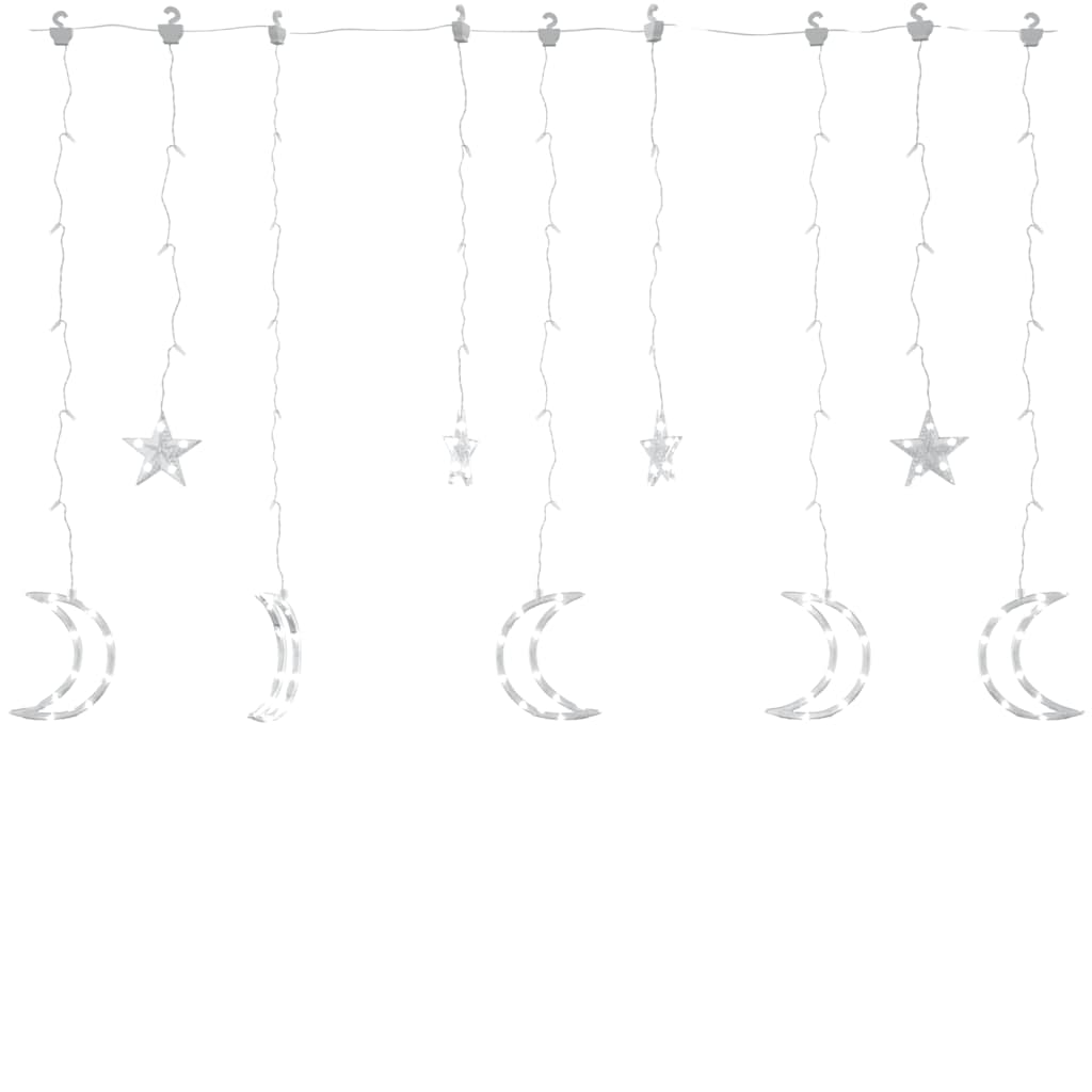 vidaXL Lumini lună și stele, 345 LED-uri, alb rece, cu telecomandă vidaXL Lumini lună și stele, 345 LED-uri, alb rece, cu telecomandă