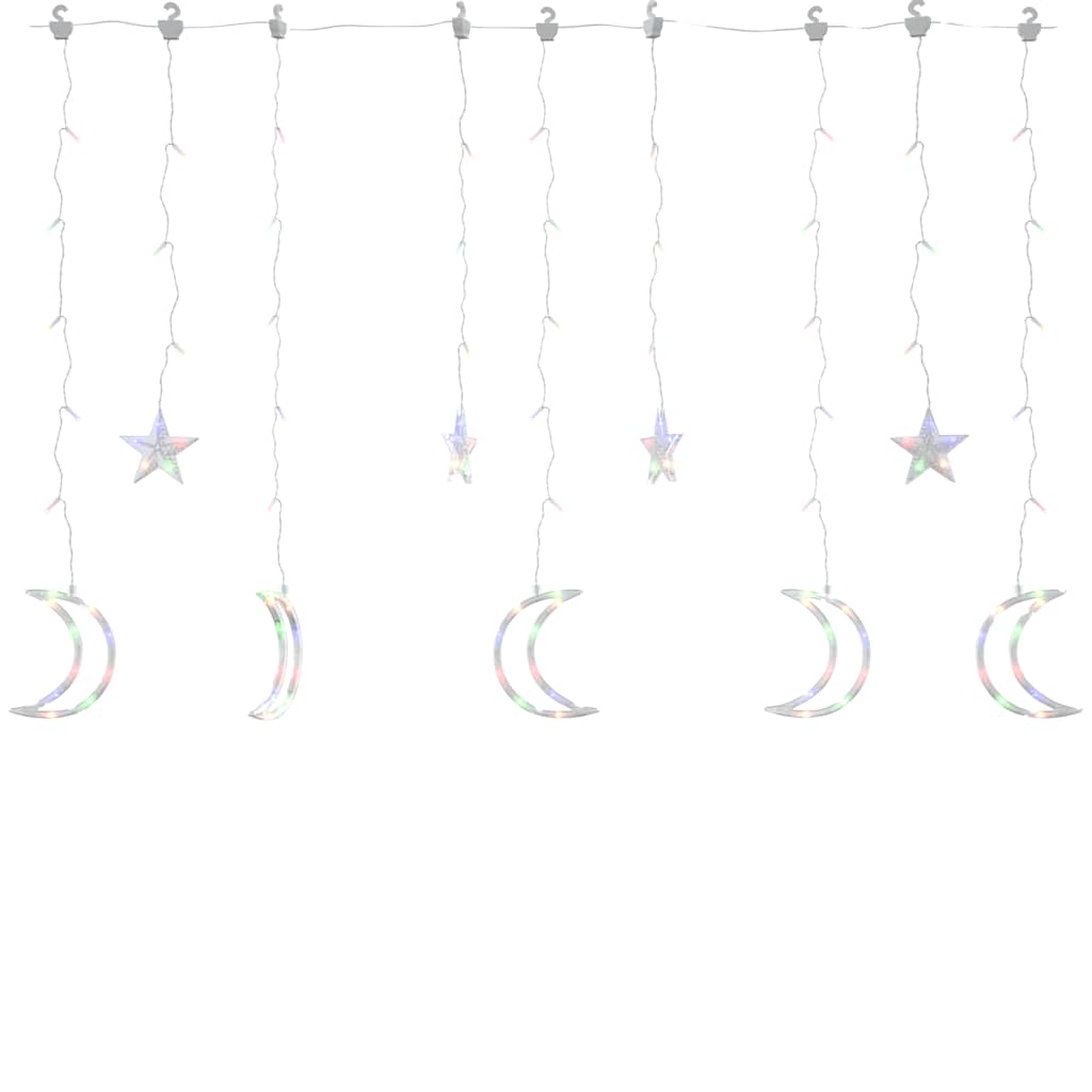 vidaXL Lumini lună și stele, 345 LED-uri, multicolor, cu telecomandă vidaXL Lumini lună și stele, 345 LED-uri, multicolor, cu telecomandă