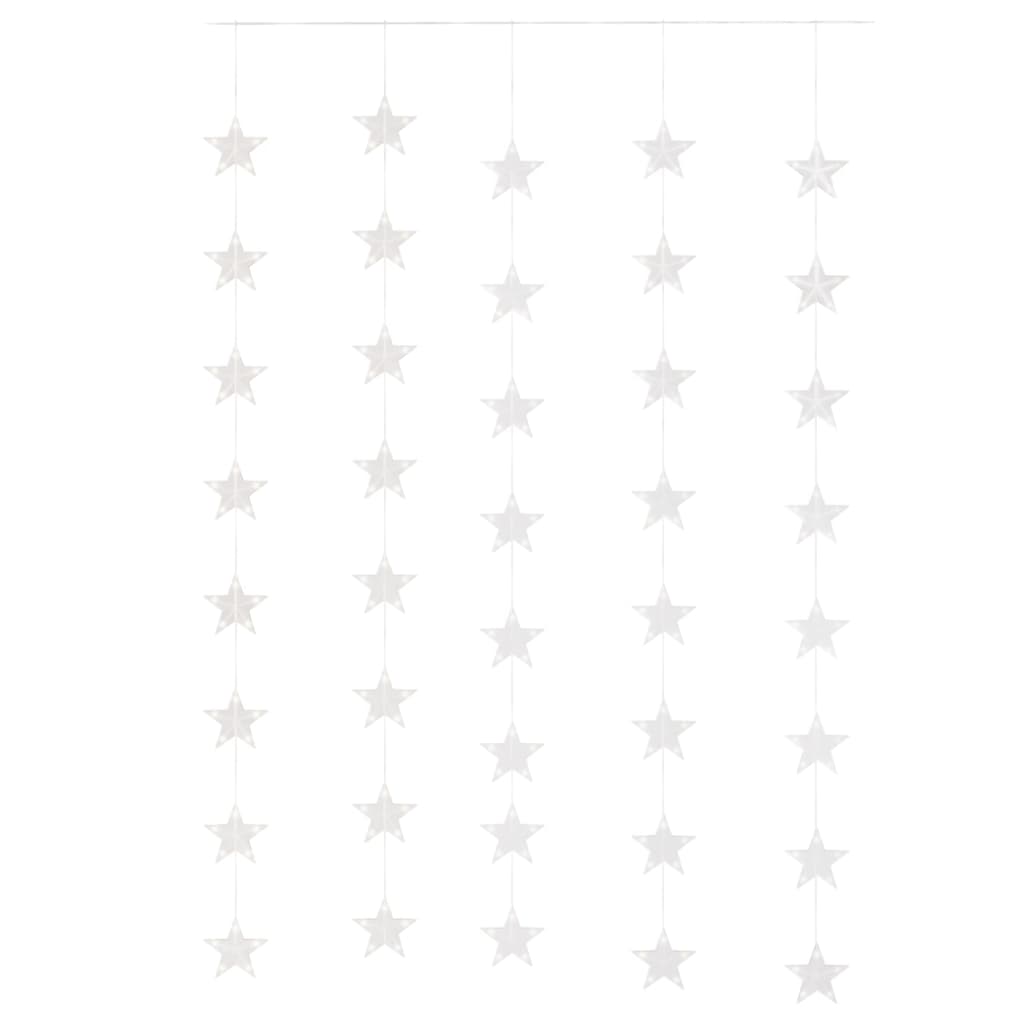 vidaXL Instalație lumini tip perdea stele 200 LED alb cald 8 funcții