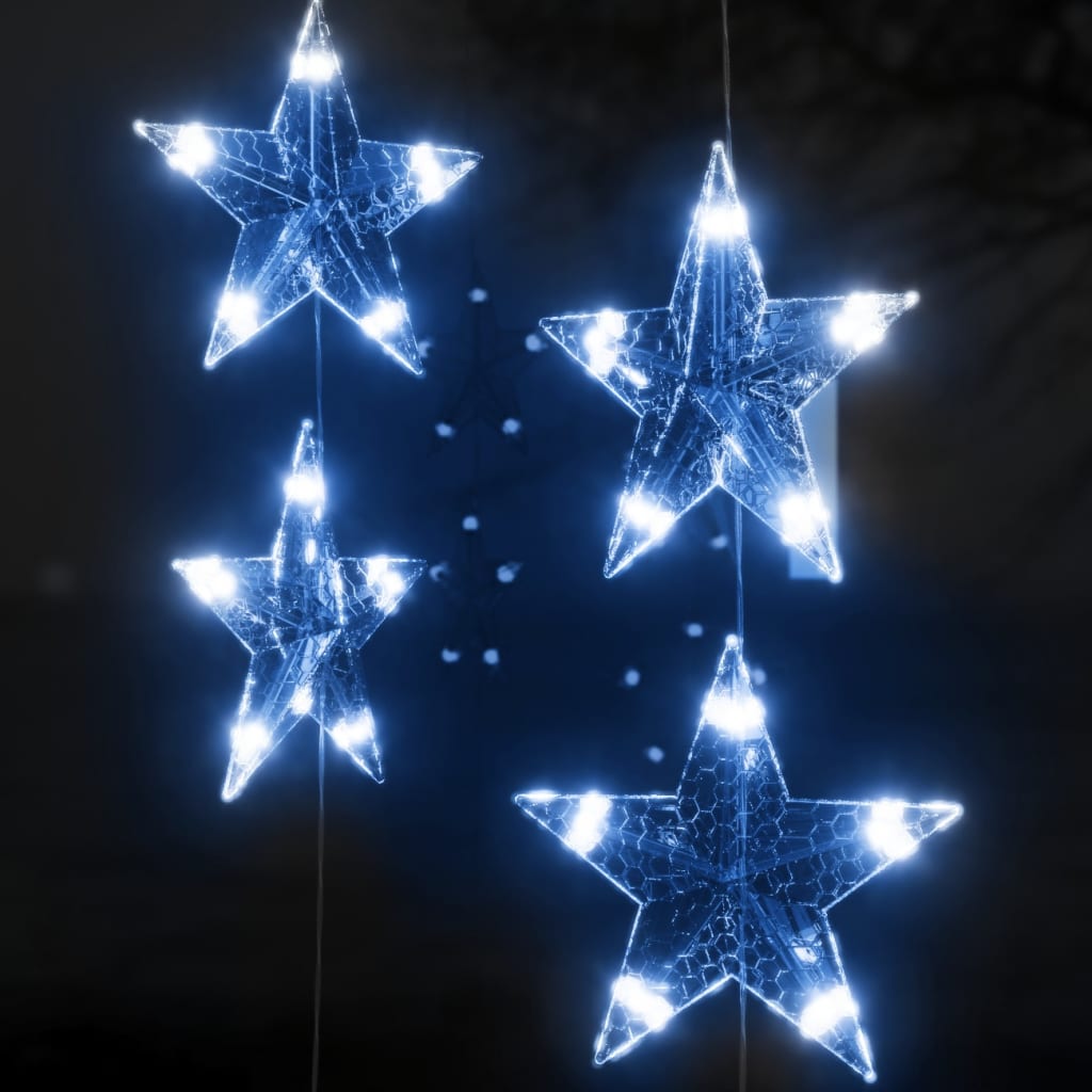 vidaXL Instalație lumini tip perdea stele 200 LED albastru 8 funcții
