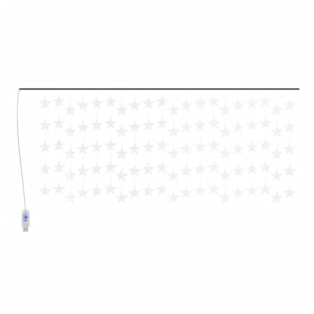 vidaXL Instalație lumini tip perdea stele 500 LED alb rece 8 funcții