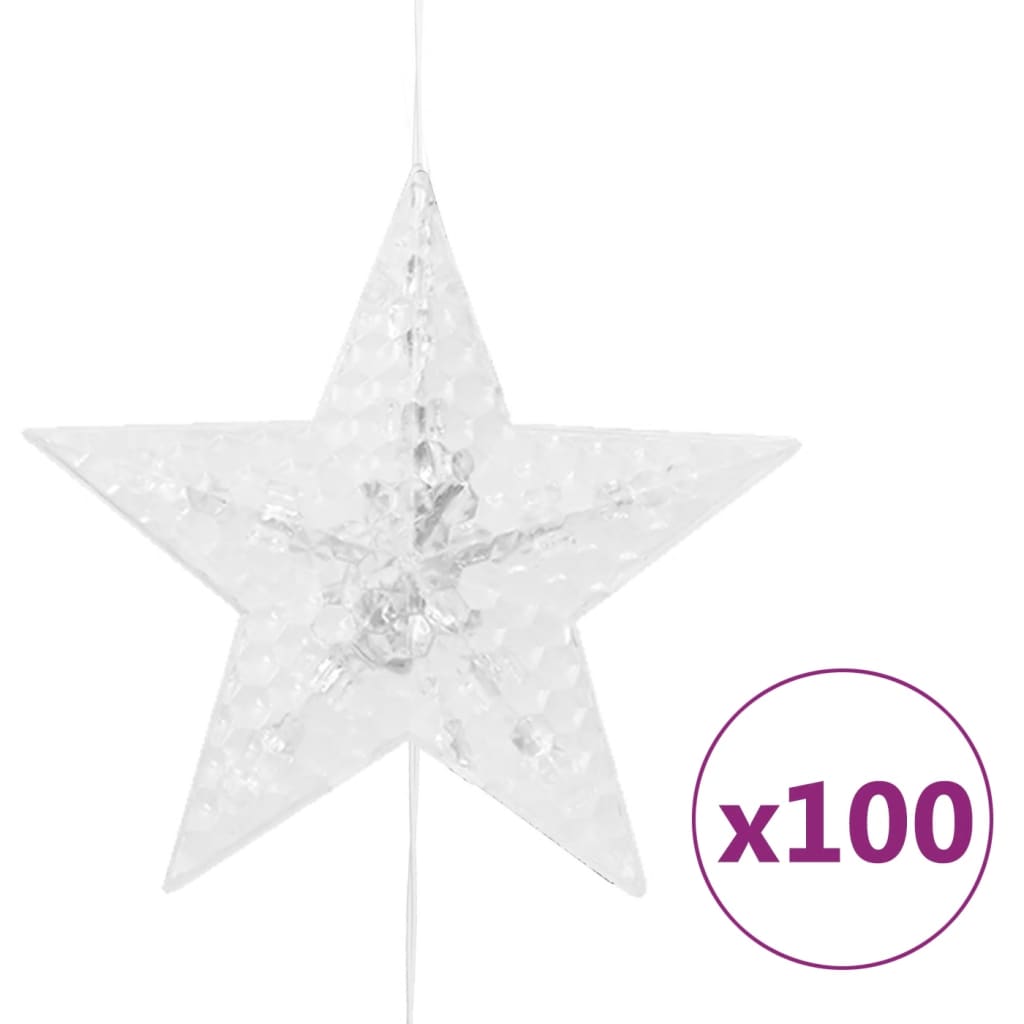 vidaXL Instalație lumini tip perdea stele 500 LED multicolor 8 funcții