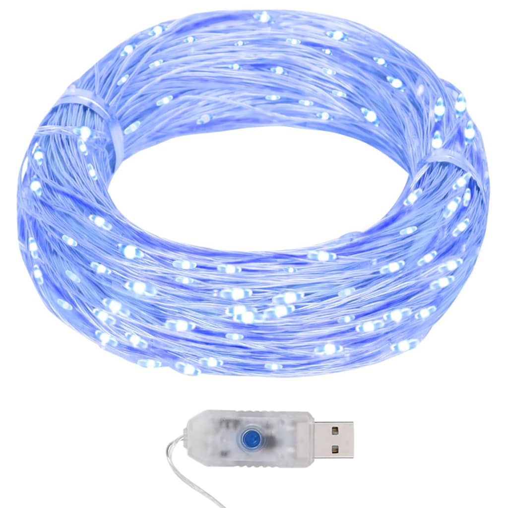 vidalXL Instalație luminoasă 400 micro LED-uri albastru 8 funcții 40 m vidalXL Instalație luminoasă 400 micro LED-uri albastru 8 funcții 40 m