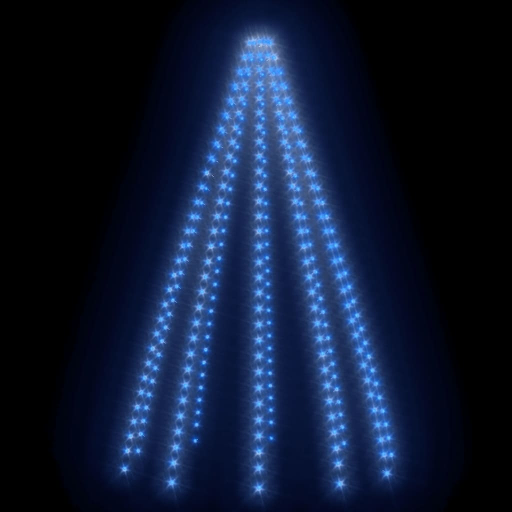 vidaXL Instalație pom de Crăciun cu 300 LED-uri albastru 300 cm vidaXL Instalație pom de Crăciun cu 300 LED-uri albastru 300 cm