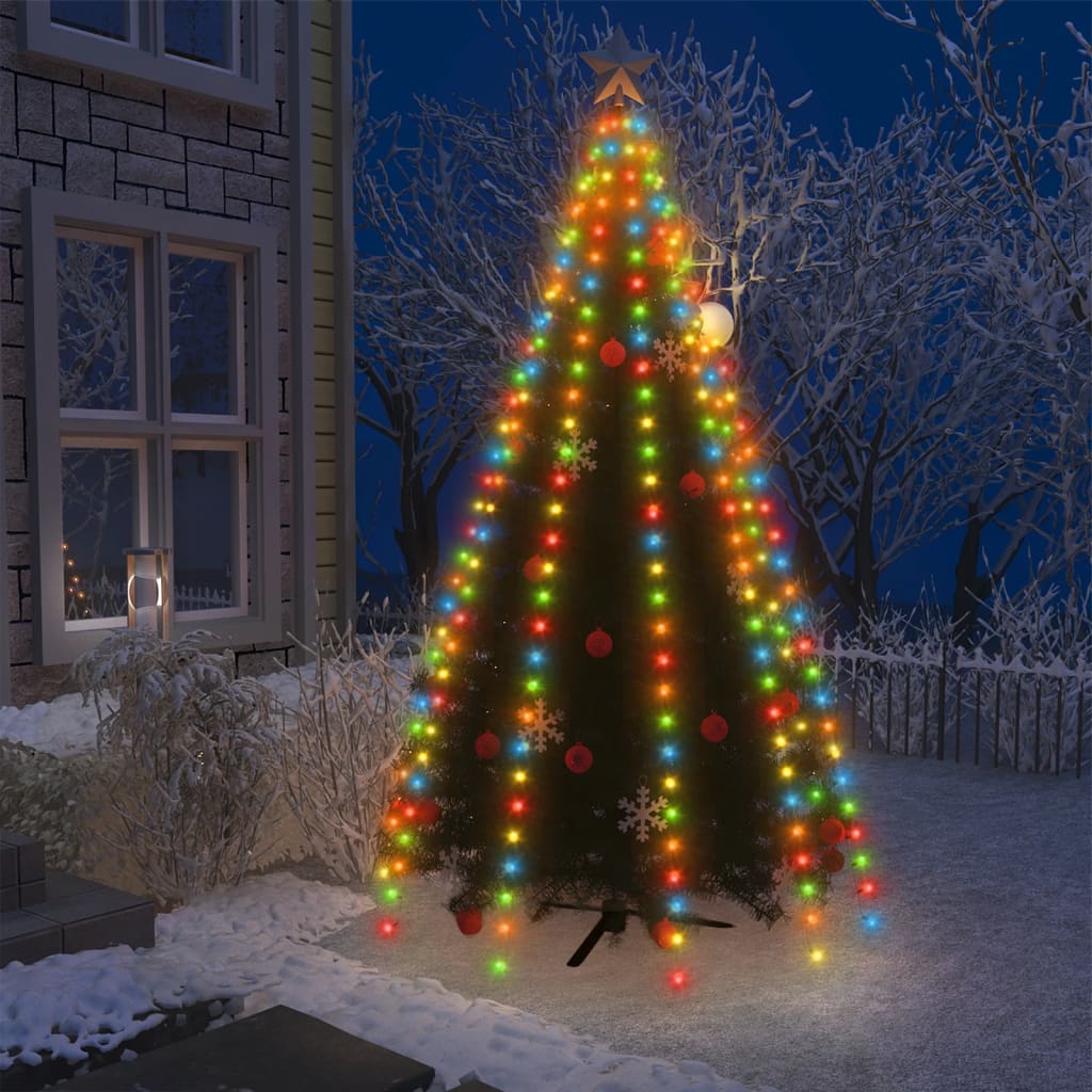 vidaXL Instalație brad de Crăciun cu 300 LED-uri multicolor 300 cm vidaXL Instalație brad de Crăciun cu 300 LED-uri multicolor 300 cm