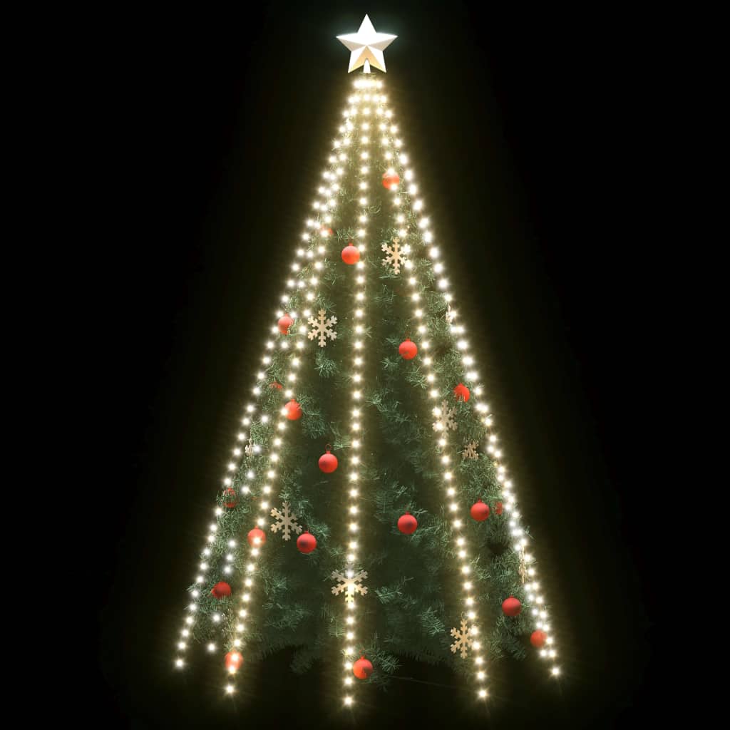 vidaXL Instalație brad de Crăciun cu 400 LED-uri alb rece 400 cm vidaXL Instalație brad de Crăciun cu 400 LED-uri alb rece 400 cm
