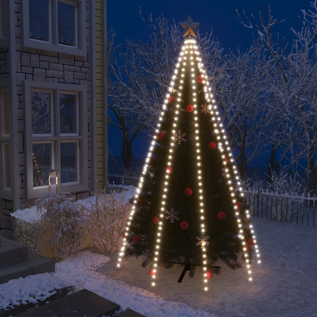 vidaXL Instalație brad de Crăciun cu 400 LED-uri alb rece 400 cm vidaXL Instalație brad de Crăciun cu 400 LED-uri alb rece 400 cm