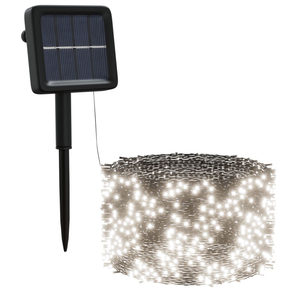 vidaXL Instalație solară lumini 5x200 LED alb rece interior/exterior
