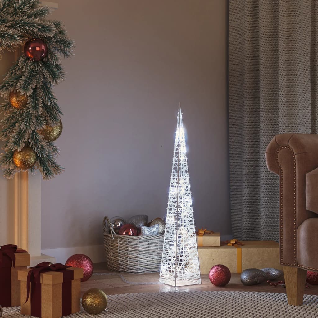 vidaXL Con de lumină cu LED decorativ, alb rece, 60 cm, acrilic vidaXL Con de lumină cu LED decorativ, alb rece, 60 cm, acrilic