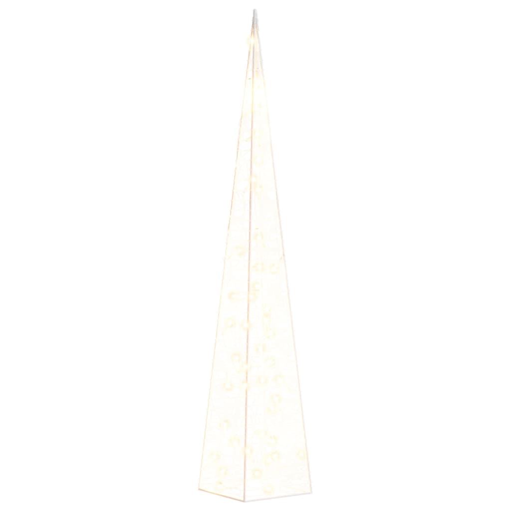 vidaXL Con de lumină cu LED decorativ, alb cald, 90 cm, acril vidaXL Con de lumină cu LED decorativ, alb cald, 90 cm, acril