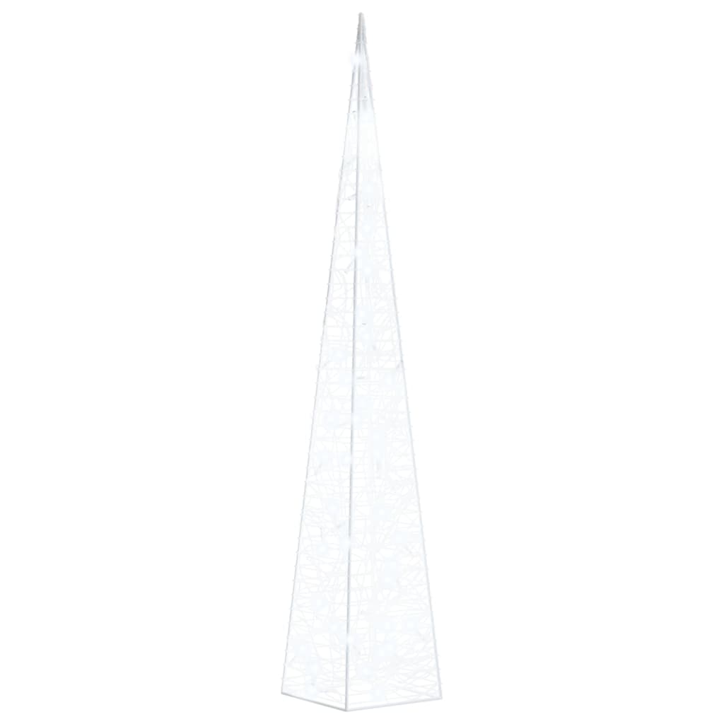 vidaXL Con de lumină cu LED decorativ, alb rece, 90 cm, acrilic vidaXL Con de lumină cu LED decorativ, alb rece, 90 cm, acrilic