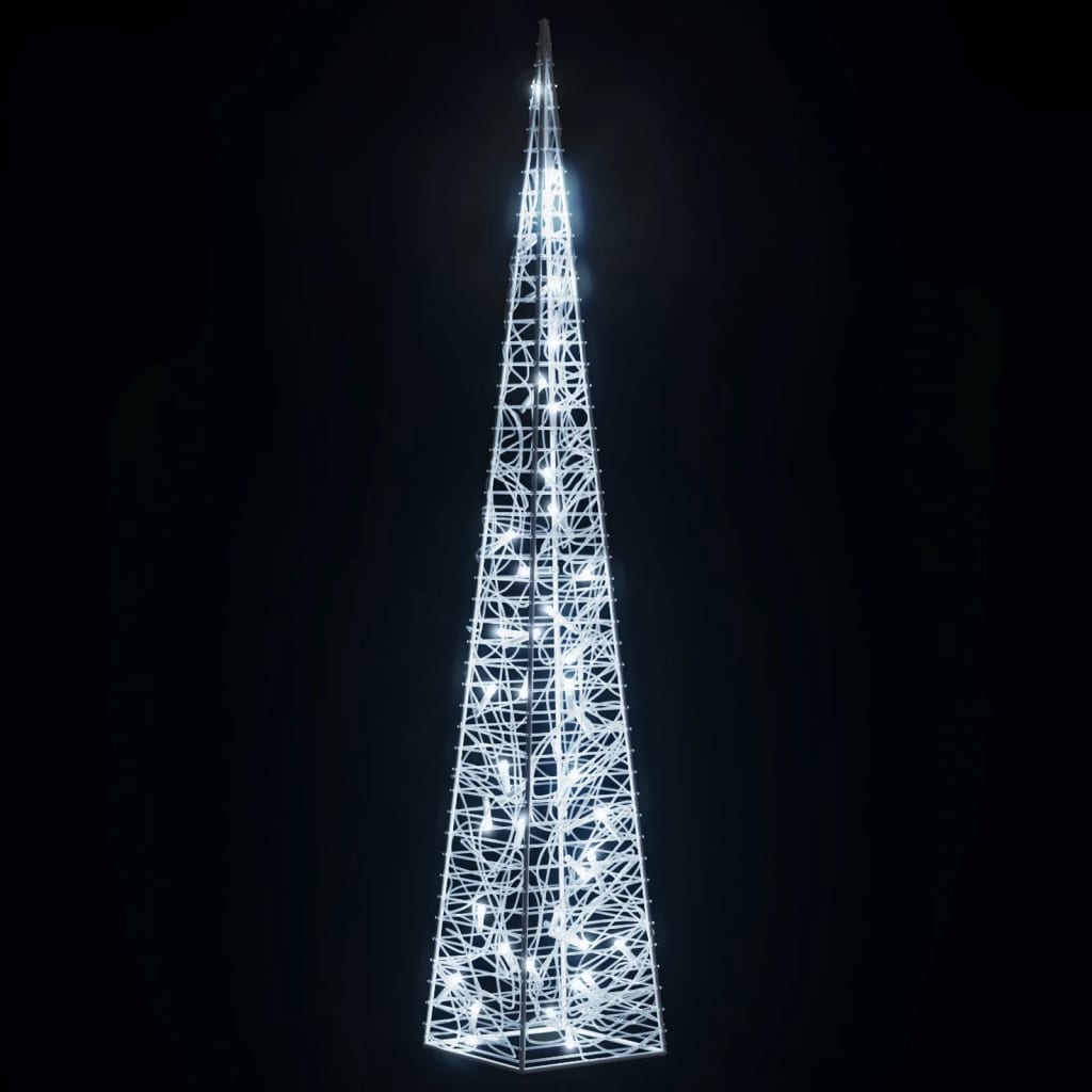 vidaXL Con de lumină cu LED decorativ, alb rece, 90 cm, acrilic vidaXL Con de lumină cu LED decorativ, alb rece, 90 cm, acrilic