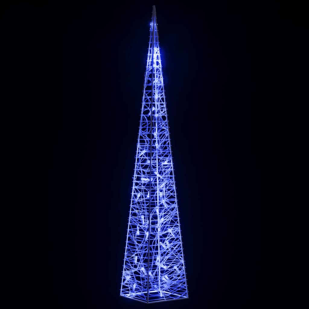 vidaXL Con de lumină cu LED decorativ, albastru, 90 cm, acril vidaXL Con de lumină cu LED decorativ, albastru, 90 cm, acril