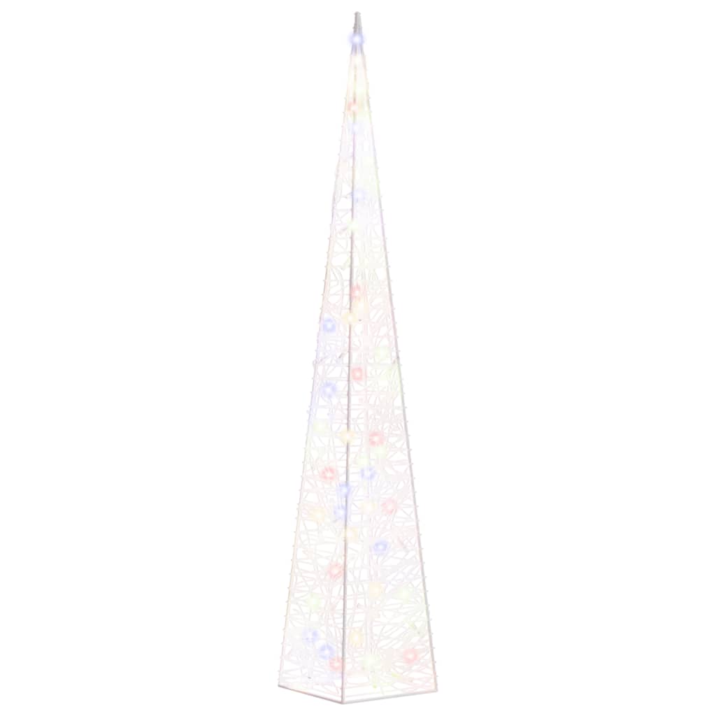 vidaXL Con de lumină cu LED decorativ multicolor, 90 cm, acril vidaXL Con de lumină cu LED decorativ multicolor, 90 cm, acril