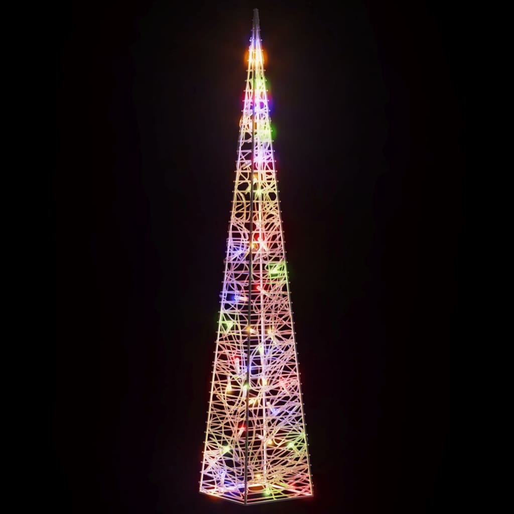 vidaXL Con de lumină cu LED decorativ multicolor, 90 cm, acril vidaXL Con de lumină cu LED decorativ multicolor, 90 cm, acril