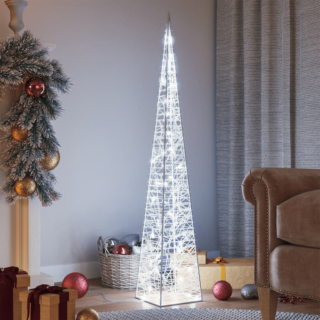 vidaXL Con de lumină cu LED decorativ, alb rece, 120 cm, acril vidaXL Con de lumină cu LED decorativ, alb rece, 120 cm, acril