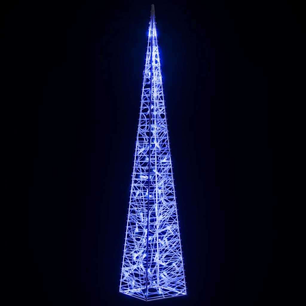 vidaXL Con de lumină cu LED decorativ, albastru, 120 cm, acril vidaXL Con de lumină cu LED decorativ, albastru, 120 cm, acril