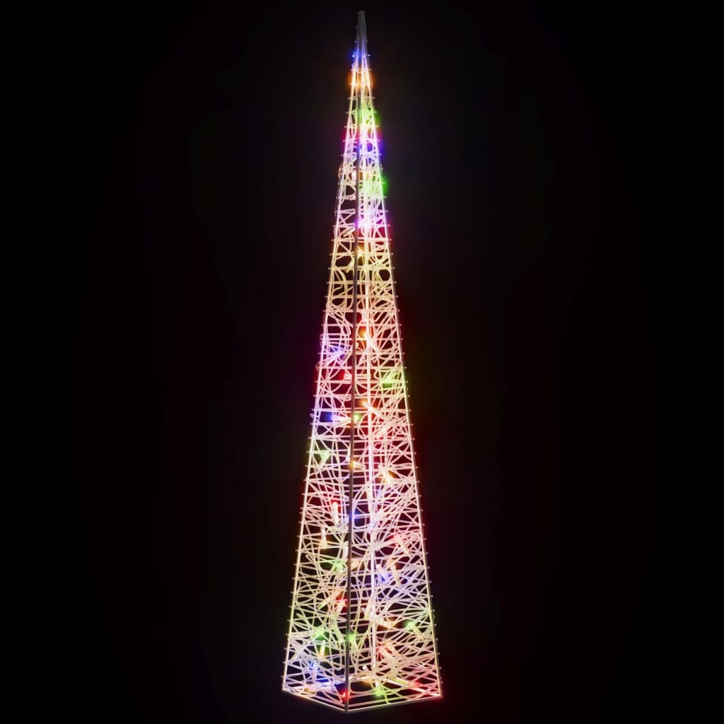 vidaXL Con de lumină cu LED decorativ multicolor 120 cm, acril vidaXL Con de lumină cu LED decorativ multicolor 120 cm, acril